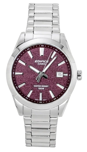 Casio Edifice Analog Stainless Steel Red Dial Quartz EFV-160D-4AV 100M Men's Watch Casio Edifice Analog Stainless Steel Red Dial Quartz EFV-160D-4AV 100M Men's Watch