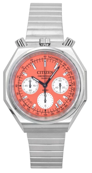 Citizen Bullhead Chronograph Stainless Steel Orange Dial Quartz AN3700-89Z Men's Watch Citizen Bullhead Chronograph Stainless Steel Orange Dial Quartz AN3700-89Z Men's Watch