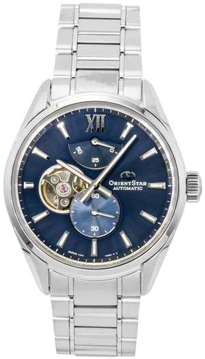 Orient Star Contemporary M34 F7 Stainless Steel Open Heart Blue Dial Automatic RE-BY0010L Men's Watch Orient Star Contemporary M34 F7 Stainless Steel Open Heart Blue Dial Automatic RE-BY0010L Men's Watch