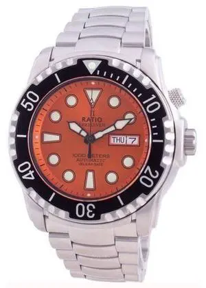 Ratio FreeDiver Helium-Safe 1000M Orange Dial Sapphire Crystal Automatic 1068HA96-34VA-ORG Men's Watch Ratio FreeDiver Helium-Safe 1000M Orange Dial Sapphire Crystal Automatic 1068HA96-34VA-ORG Men's Watch