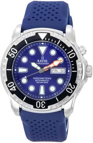 Ratio FreeDiver Helium-Safe 1000M Blue Dial Sapphire Crystal Automatic 1068HA90-34VA-BLU Men's Watch