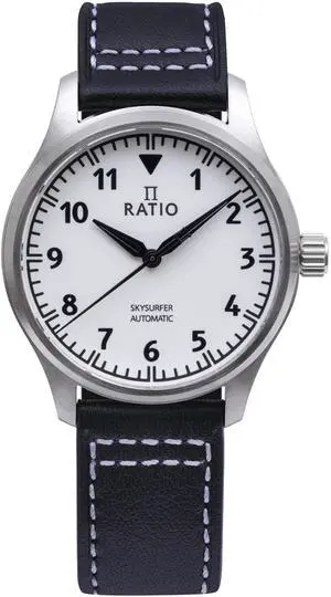 Ratio Skysurfer Pilot Full Luminous Dial Leather Automatic RTS307 200M Men's Watch