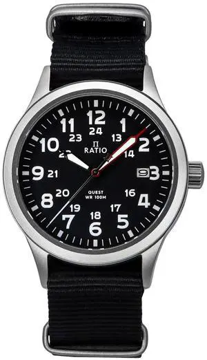 Ratio Quest Men's Field Watch Sapphire Nylon Strap Quartz RTQ017 100M Lewis And Clark Edition