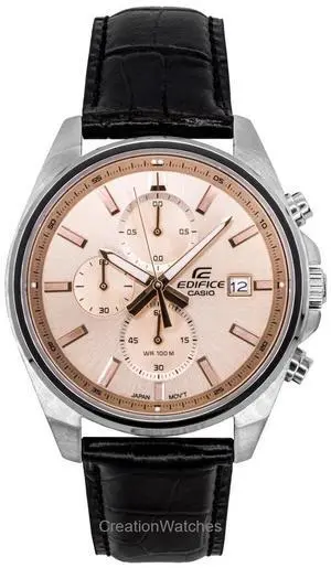 Casio Edifice Analog Chronograph Salmon Dial Quartz Men's Watch EFV-610EL-5A