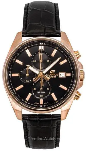 Casio Edifice Analog Chronograph Black Dial Quartz Men's Watch EFV-610ECL-1A