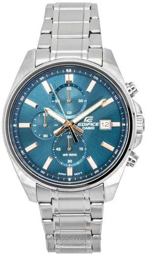 Casio Edifice Analog Chronograph Turquoise Dial Quartz Men's Watch EFV-610DE-2A