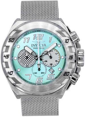 Invicta Racing Chronograph Silicone Strap White Dial Quartz 47736 Men's Watch