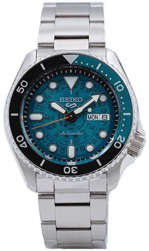 Seiko 5 Sports SKX Style Transparent Teal Dial Automatic SRPJ45K1 Men's Watch