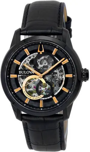 Bulova Classic Sutton Black Skeleton Dial Automatic 98A283 Men's Watch Bulova Classic Sutton Black Skeleton Dial Automatic 98A283 Men's Watch