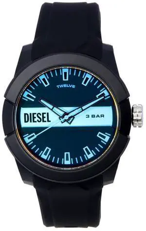 Diesel Double Up Silicone Strap MultiColour Dial Quartz DZ1982 Men's Watch