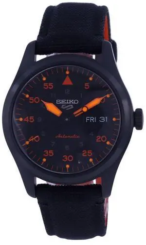 Seiko 5 Sports Flieger Nylon Black Dial Automatic SRPH33K1 100M Men's Watch