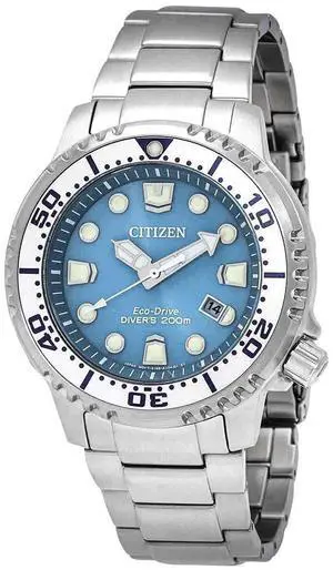 Citizen Promaster Dive Light Blue Diver's Eco-Drive 200M Men's Watch BN0165-55L