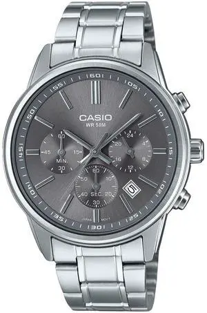Casio Standard Chronograph Grey Dial Quartz Men's Watch MTP-E515D-8AV