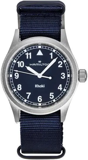 Hamilton Khaki Field Textile Strap Blue Dial Quartz H69401940 Unisex Watch
