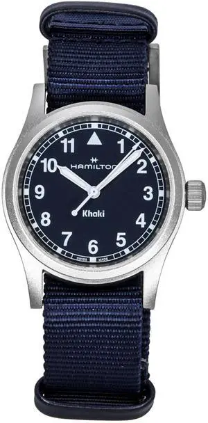 Hamilton Khaki Field Textile Strap Blue Dial Quartz H69301940 Unisex Watch