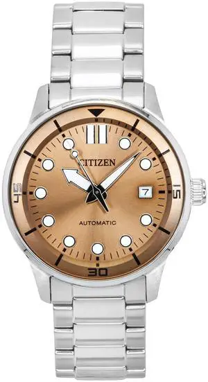 Citizen Stainless Steel Bronze Dial Automatic NJ0191-83X 100M Men's Watch