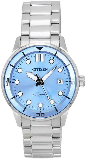 Citizen Stainless Steel Light Blue Dial Automatic NJ0191-83A 100M Men's Watch