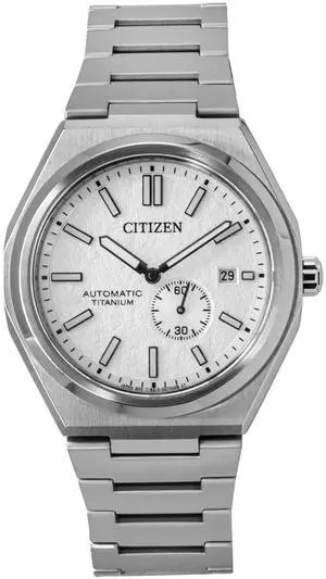 Citizen Zenshin Super Titanium Silver Dial Automatic NJ0180-80A 100M Men's Watch