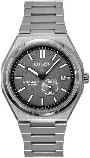 Citizen Zenshin Super Titanium Grey Dial Automatic NJ0180-80H 100M Men's Watch