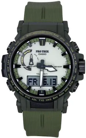 Casio Pro Trek White Dial Solar Sports 100M Men's Watch PRW-61LD-3