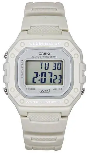 Casio Youth Digital Resin Strap Quartz W-218HC-8AV Unisex Watch