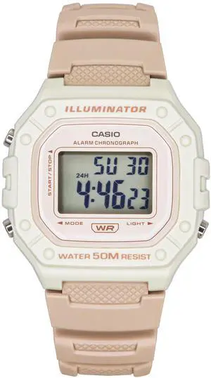 Casio POP Digital Resin Strap Quartz W-218HC-4A2V Unisex Watch