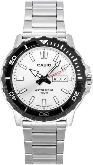 Casio Standard Silver Dial Quartz Casual 100M Men's Watch MTD-125D-7AV
