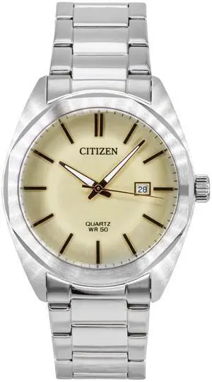 Citizen Stainless Steel Ivory Dial Quartz BI5110-54B Men's Watch