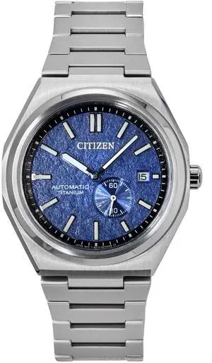 Citizen Zenshin Super Titanium Blue Dial Automatic NJ0180-80L 100M Men's Watch