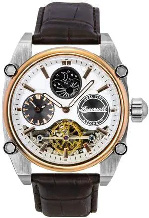 Ingersoll The Varsity Silver Skeleton Dial Automatic Casual Men's Watch I15401
