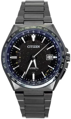 Citizen Attesa Black Dial Eco-Drive 100M Men's Watch CB0217-71E