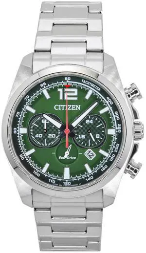 Citizen Eco-Drive Chronograph Green Dial 100M Men's Watch CA4640-50X