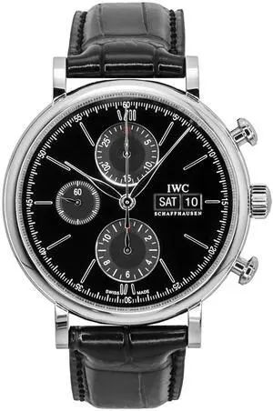 IWC Portofino Chronograph Black Dial Automatic Men's Watch IW391029