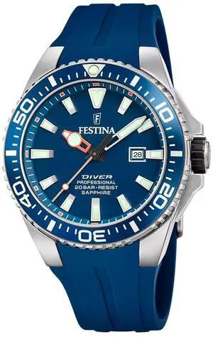 Festina The Originals Blue Dial Quartz Diver's 200M Men's Watch F20664-1