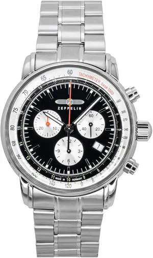 Zeppelin LZ 14 Marine Chronograph Black Dial Quartz Men's Watch 8888MB2