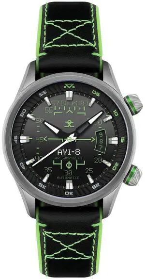 AVI-8 Hawker Harrier HUD Black Dial Sports Automatic Men's Watch AV-4117-02