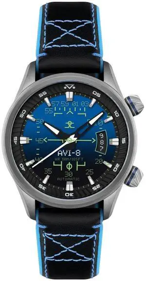 AVI-8 Hawker Harrier HUD Blue Dial Sports Automatic Men's Watch AV-4117-01 AVI-8 Hawker Harrier HUD Blue Dial Sports Automatic Men's Watch AV-4117-01