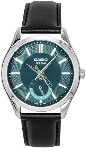 Casio Analog Leather Strap Green Dial Quartz MTP-B315L-3AV Men's Watch Casio Analog Leather Strap Green Dial Quartz MTP-B315L-3AV Men's Watch
