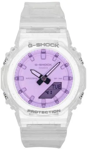 Casio G-Shock Analog Digital Transparent Resin Strap Pink Dial Quartz GMA-P2100SR-7A 200M Women's Watch Casio G-Shock Analog Digital Transparent Resin Strap Pink Dial Quartz GMA-P2100SR-7A 200M Women's Watch