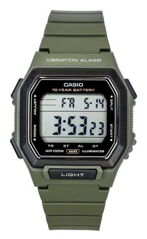 Casio Digital Resin Strap Black Dial Quartz W-738H-3AV 100M Men's Watch Casio Digital Resin Strap Black Dial Quartz W-738H-3AV 100M Men's Watch