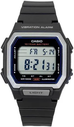 Casio Digital Resin Strap Black Dial Quartz W-738H-1AV 100M Men's Watch Casio Digital Resin Strap Black Dial Quartz W-738H-1AV 100M Men's Watch