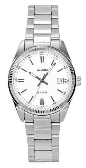 Casio Analog Stainless Steel White Dial Quartz UTP-1302PD-7AV Unisex Watch Casio Analog Stainless Steel White Dial Quartz UTP-1302PD-7AV Unisex Watch