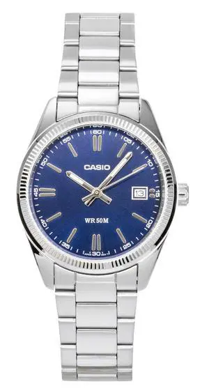 Casio Analog Stainless Steel Blue Dial Quartz UTP-1302PD-2A1V Unisex Watch Casio Analog Stainless Steel Blue Dial Quartz UTP-1302PD-2A1V Unisex Watch