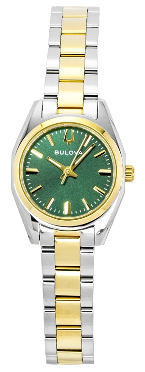 Bulova Surveyor Two Tone Stainless Steel Green Dial Quartz 98L329 Women's Watch Bulova Surveyor Two Tone Stainless Steel Green Dial Quartz 98L329 Women's Watch