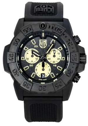 Luminox Navy Seal Chronograph Rubber Strap Black Dial Quartz Diver's XS.3587 200M Men's Watch Luminox Navy Seal Chronograph Rubber Strap Black Dial Quartz Diver's XS.3587 200M Men's Watch