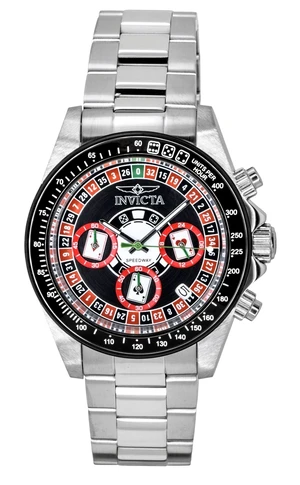 Invicta Speedway Roulette Casino Chronograph GMT Stainless Steel Black Dial Quartz 44643 200M Men's Watch Invicta Speedway Roulette Casino Chronograph GMT Stainless Steel Black Dial Quartz 44643 200M Men's Watch