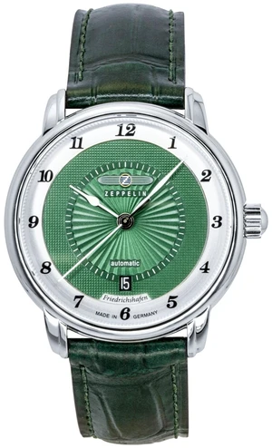 Zeppelin Friedrichshafen Leather Strap Green Dial Automatic 85562 Men's Watch Zeppelin Friedrichshafen Leather Strap Green Dial Automatic 85562 Men's Watch