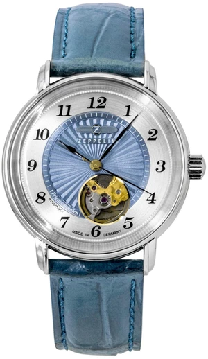 Zeppelin Friedrichshafen Leather Strap Open Heart Blue Dial Automatic 85673 Women's Watch Zeppelin Friedrichshafen Leather Strap Open Heart Blue Dial Automatic 85673 Women's Watch