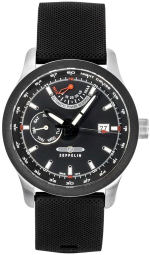 Zeppelin Night Cruise Rubber Strap Black Dial Automatic 72622 100M Men's Watch Zeppelin Night Cruise Rubber Strap Black Dial Automatic 72622 100M Men's Watch