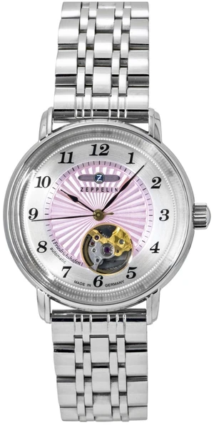 Zeppelin Friedrichshafen Stainless Steel Pink Dial Automatic 8569M5 Women's Watch Zeppelin Friedrichshafen Stainless Steel Pink Dial Automatic 8569M5 Women's Watch